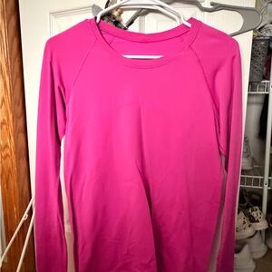 Women's Pink Lululemon Long Sleeve Top